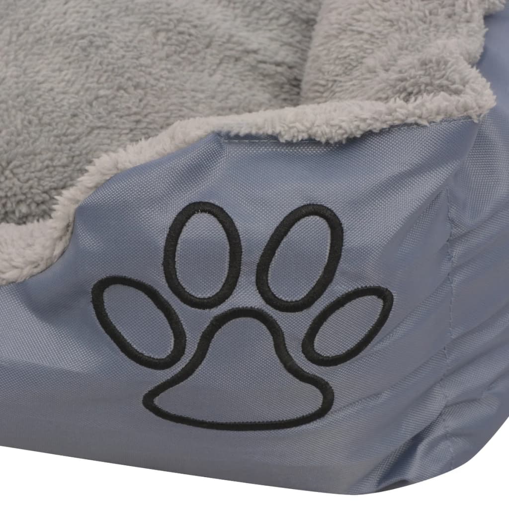 Pelíšek pro psy s polstrovaným polštářem velikost XXL šedý