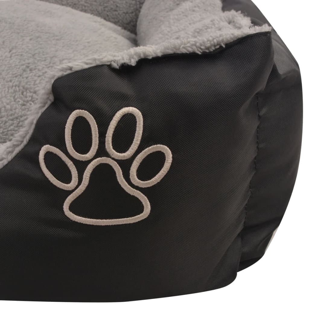 Pelíšek pro psy s polstrovaným polštářem velikost XXL černý