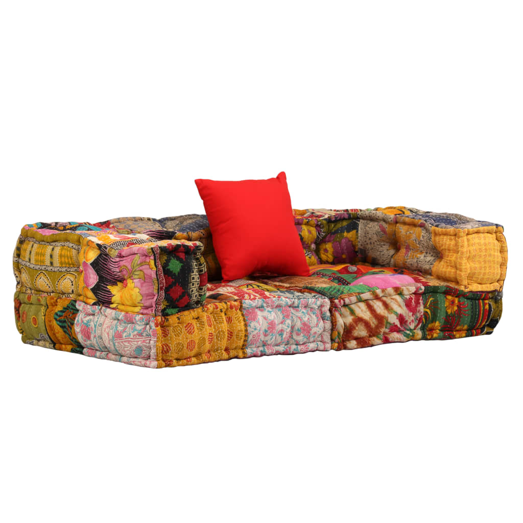 2místný modulární pouf patchwork textil