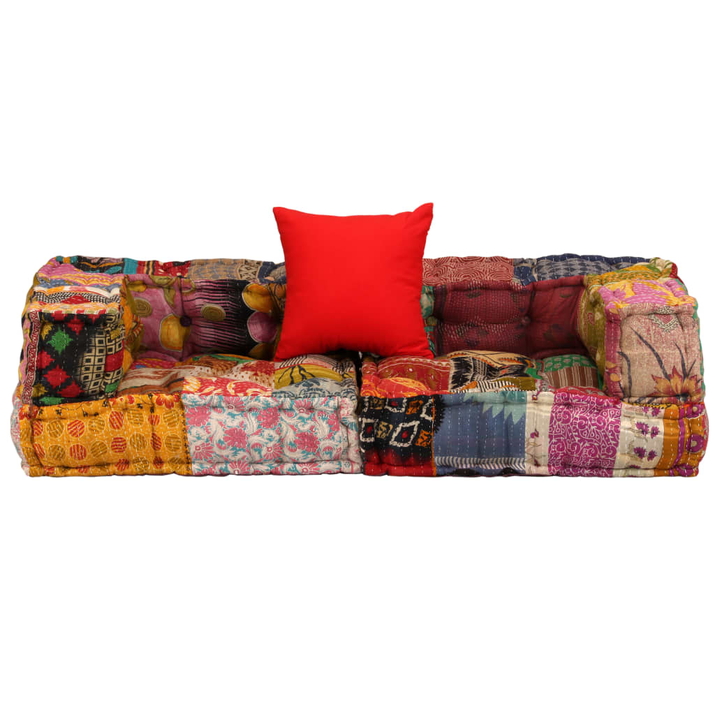 2místný modulární pouf patchwork textil