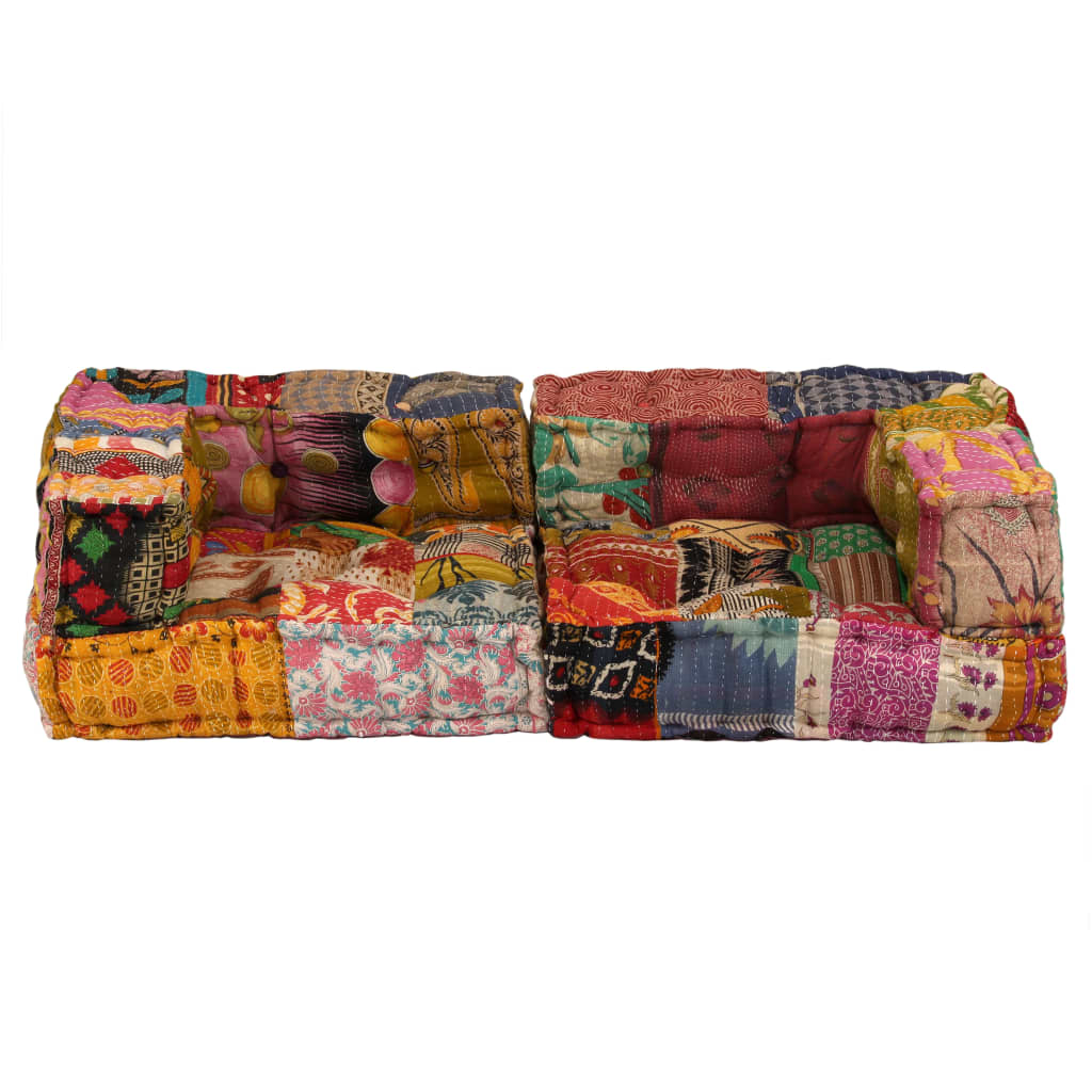 2místný modulární pouf patchwork textil