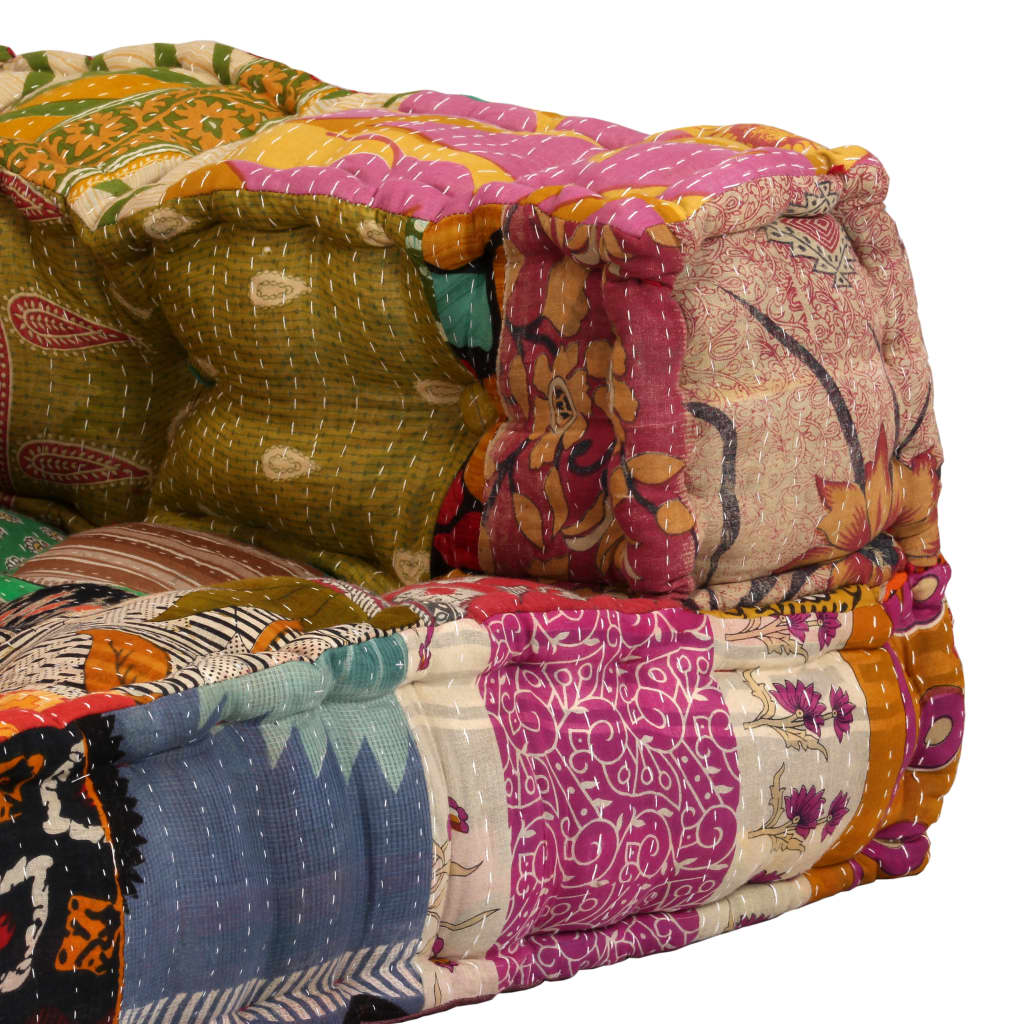 2místný modulární pouf patchwork textil