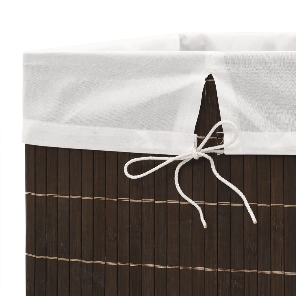 Bambusový koš na prádlo obdélníkový tmavě hnědý
