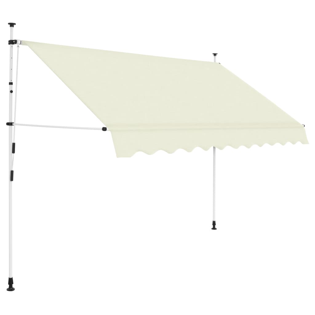 Ručně zatahovací markýza 250 cm krémová