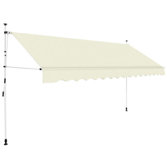 Ručně zatahovací markýza 400 cm krémová