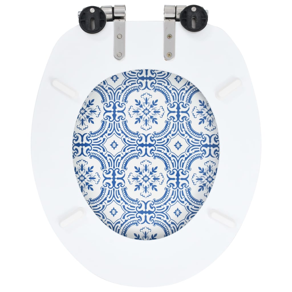 WC sedátko s funkcí pomalého sklápění MDF motiv porcelánu