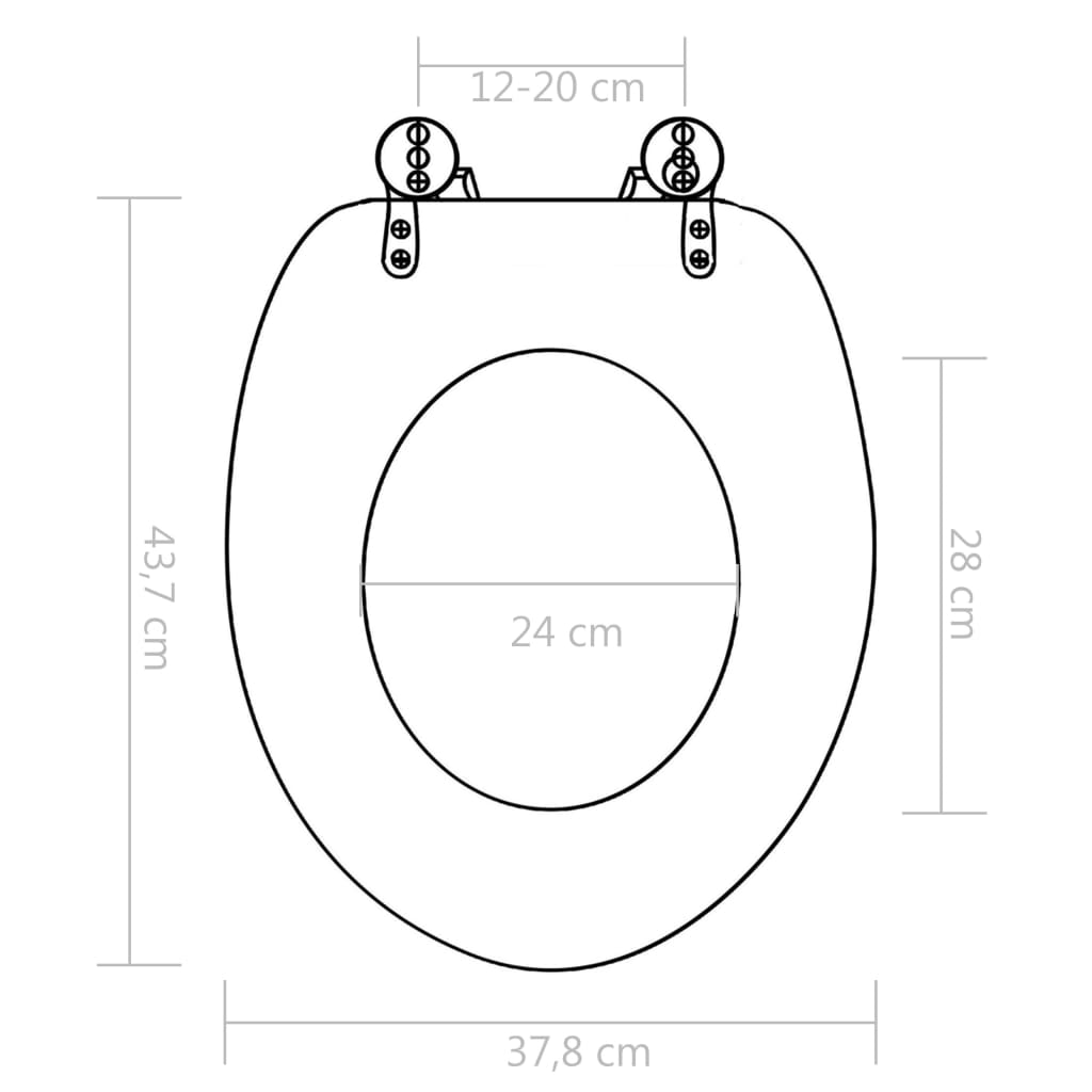 WC sedátko s funkcí pomalého sklápění MDF motiv porcelánu