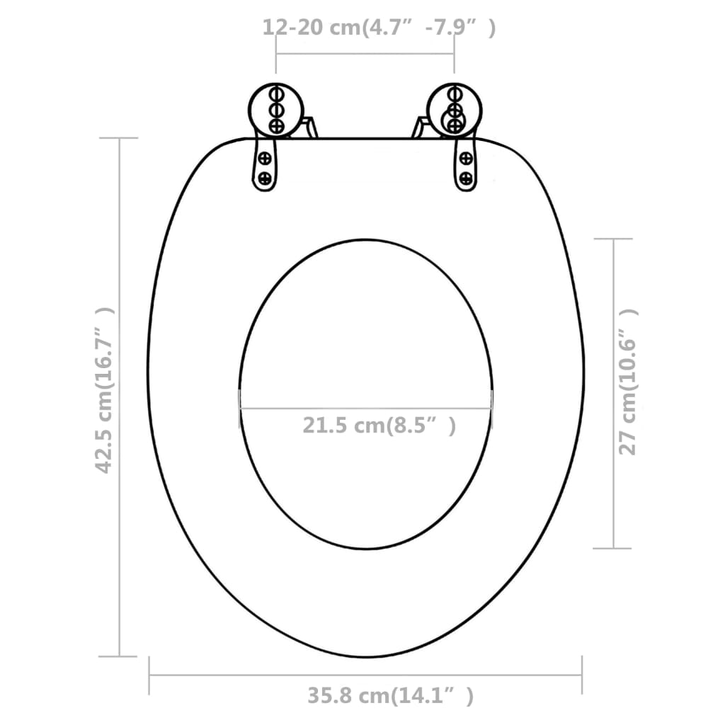 WC sedátka s víkem 2 ks MDF bílá