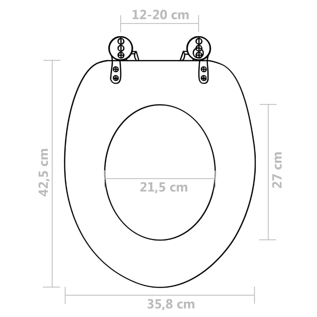 WC sedátka s víky 2 ks MDF hnědá