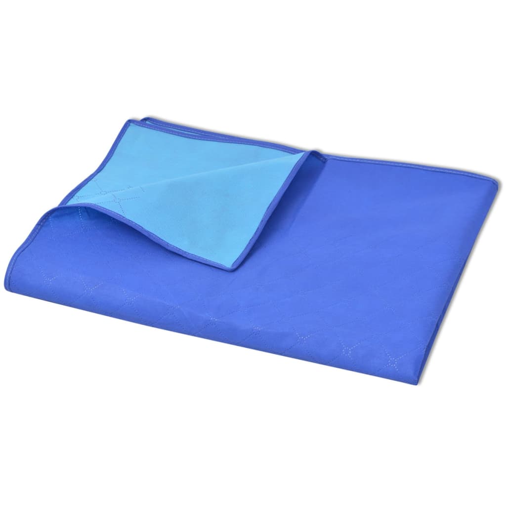 Pikniková deka modrá a světle modrá 150x200 cm