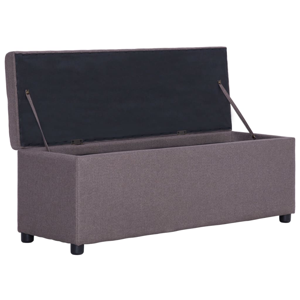 Lavice s úložným prostorem 116 cm taupe polyester