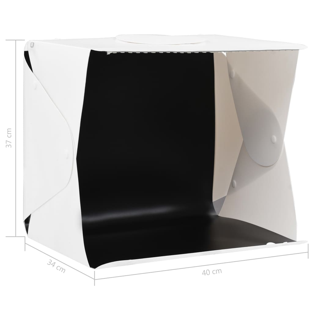 Skládací LED softbox pro foto studio 40 x 34 x 37 cm plast bílý