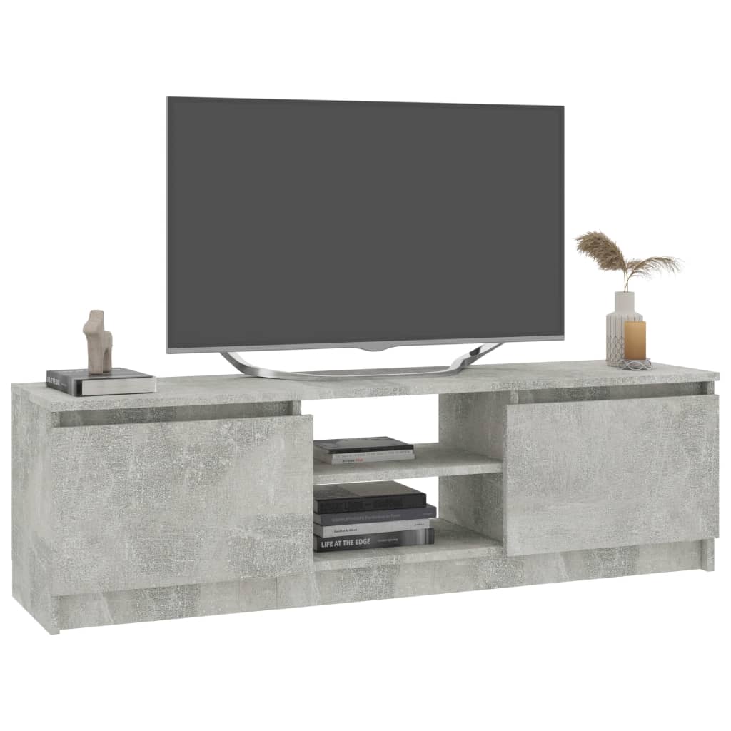 TV stolek betonově šedý 120 x 30 x 35,5 cm dřevotříska