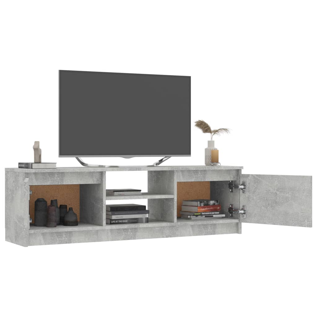 TV stolek betonově šedý 120 x 30 x 35,5 cm dřevotříska