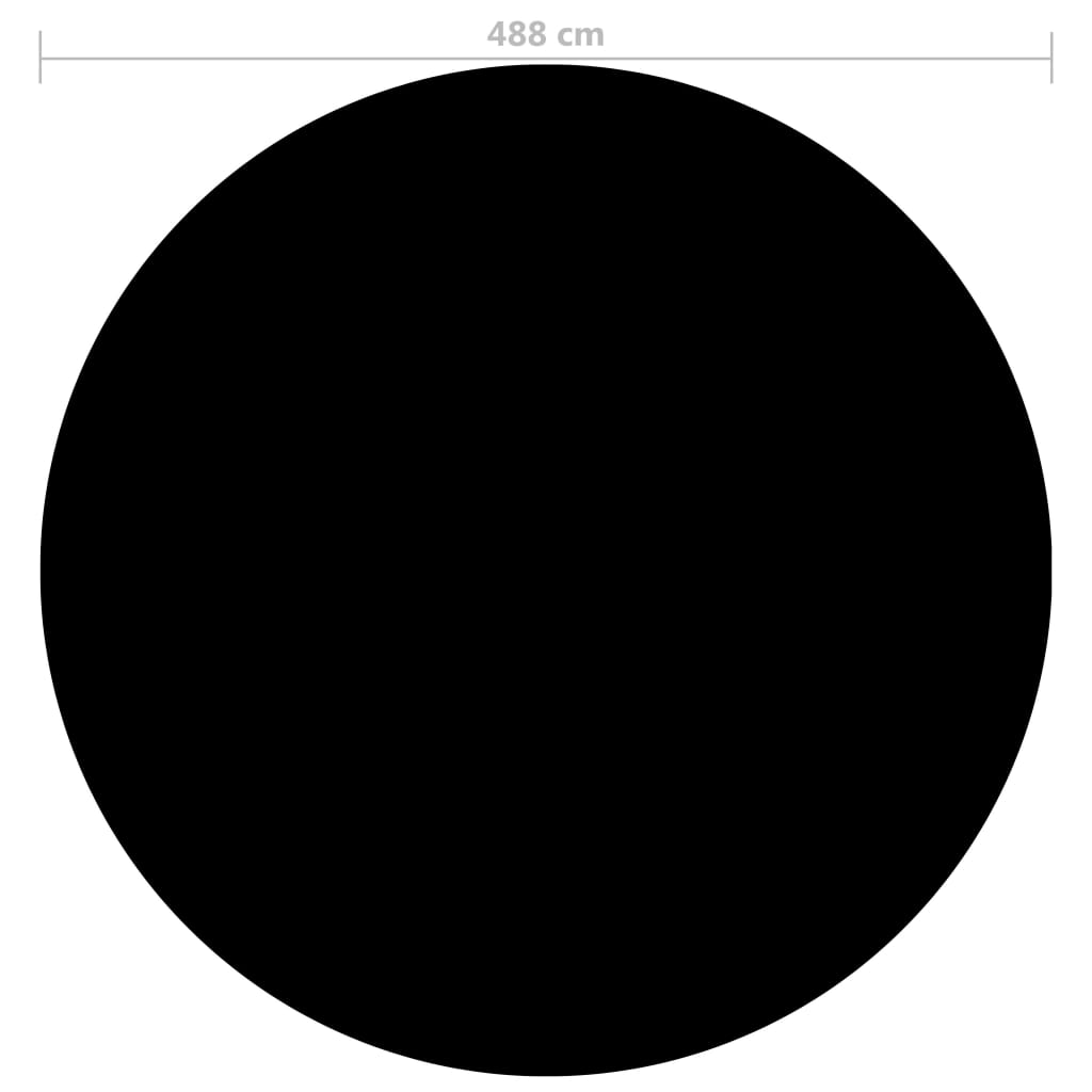 Kryt na bazén černý 488 cm PE
