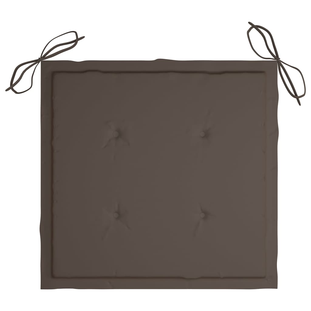 Podušky na zahradní židli 4 ks taupe 40x40x3 cm látka oxford