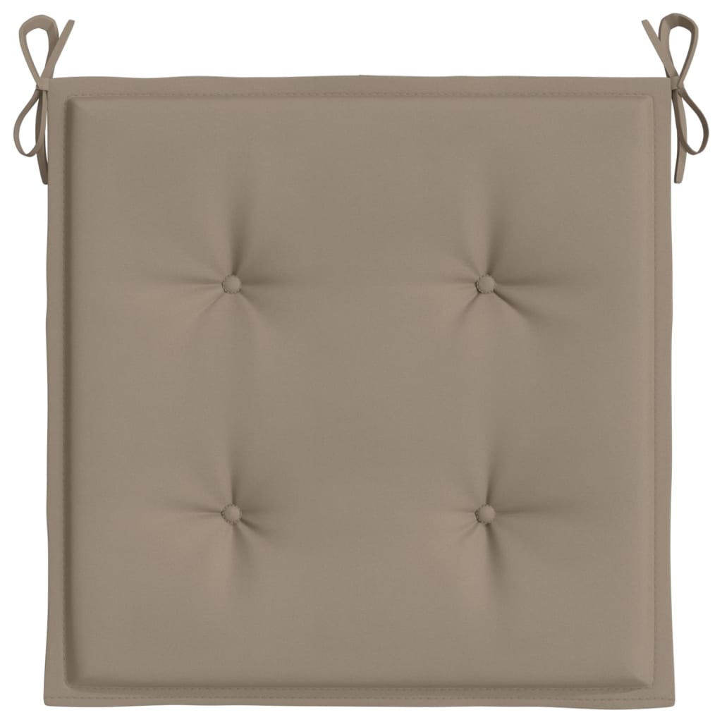 Podušky na zahradní židli 2 ks taupe 50x50x3 cm látka oxford