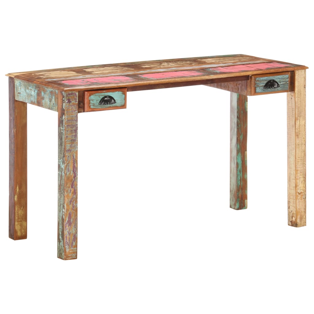 Psací stůl 130 x 55 x 76 cm masivní recyklované dřevo