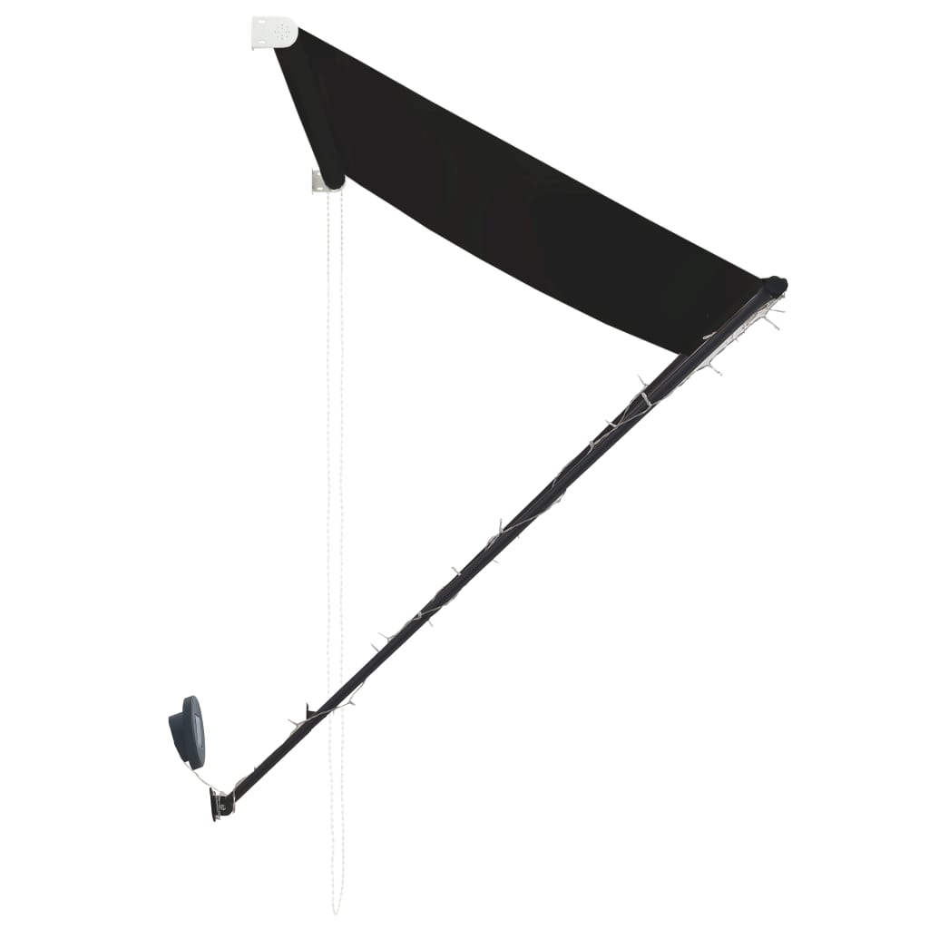 Zatahovací markýza s LED světlem 400 x 150 cm antracitová