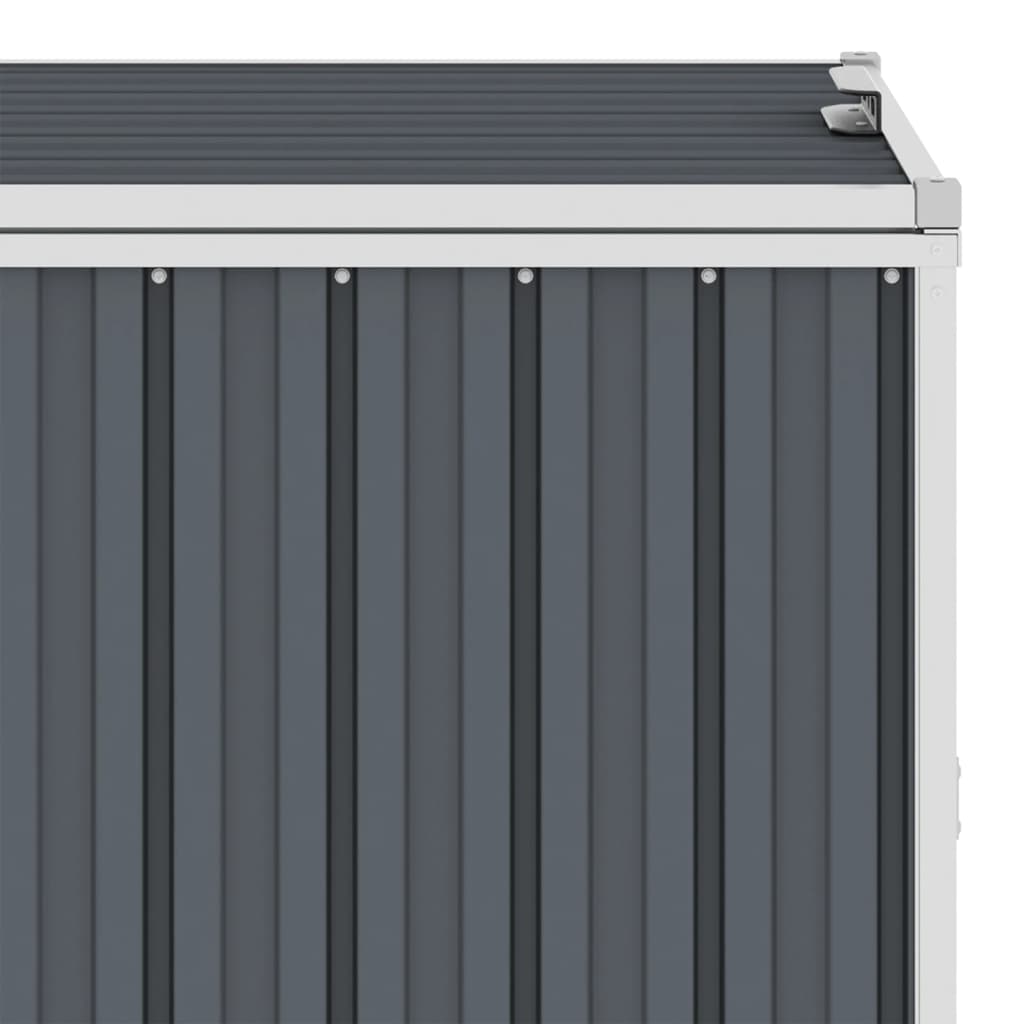 Dvojitý přístřešek na popelnice šedý 143 x 81 x 121 cm ocel