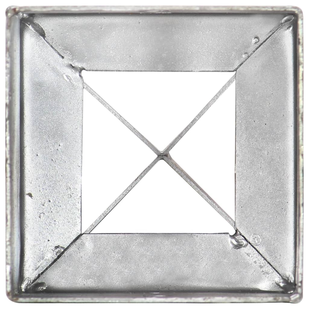 Kotvící hroty 2 ks stříbrné 10 x 10 x 76 cm pozinkovaná ocel