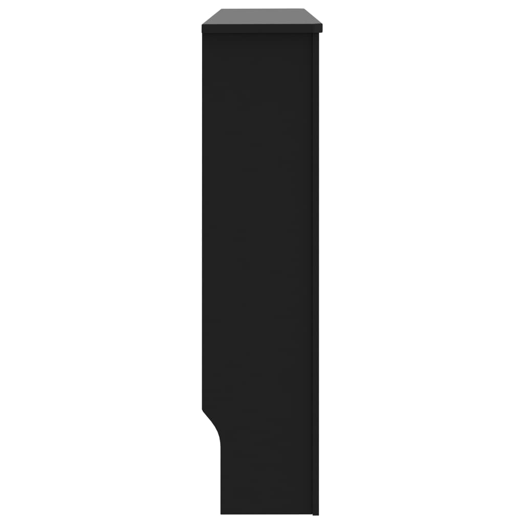 Kryt na radiátor černý 112 x 19 x 81,5 cm MDF