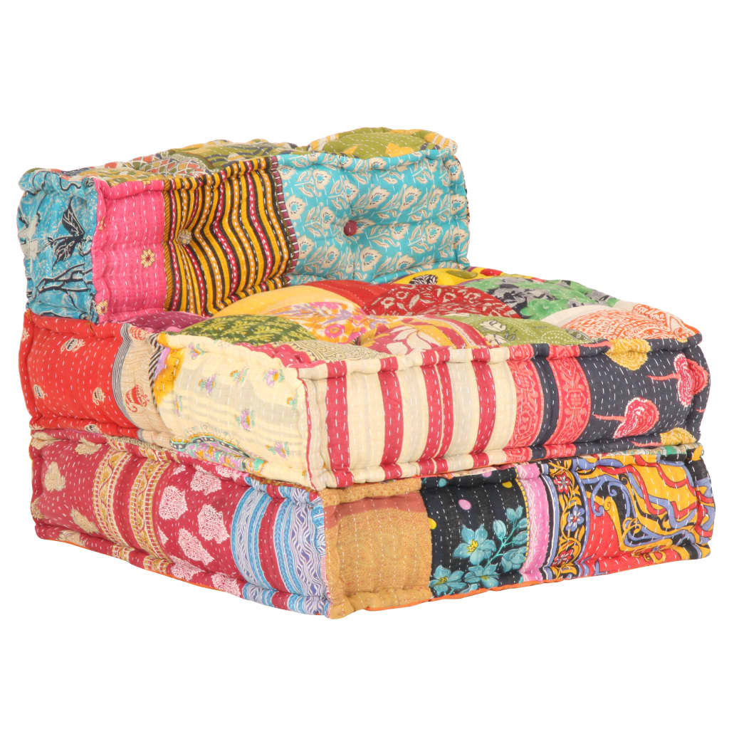 Modulární pouf patchwork textil