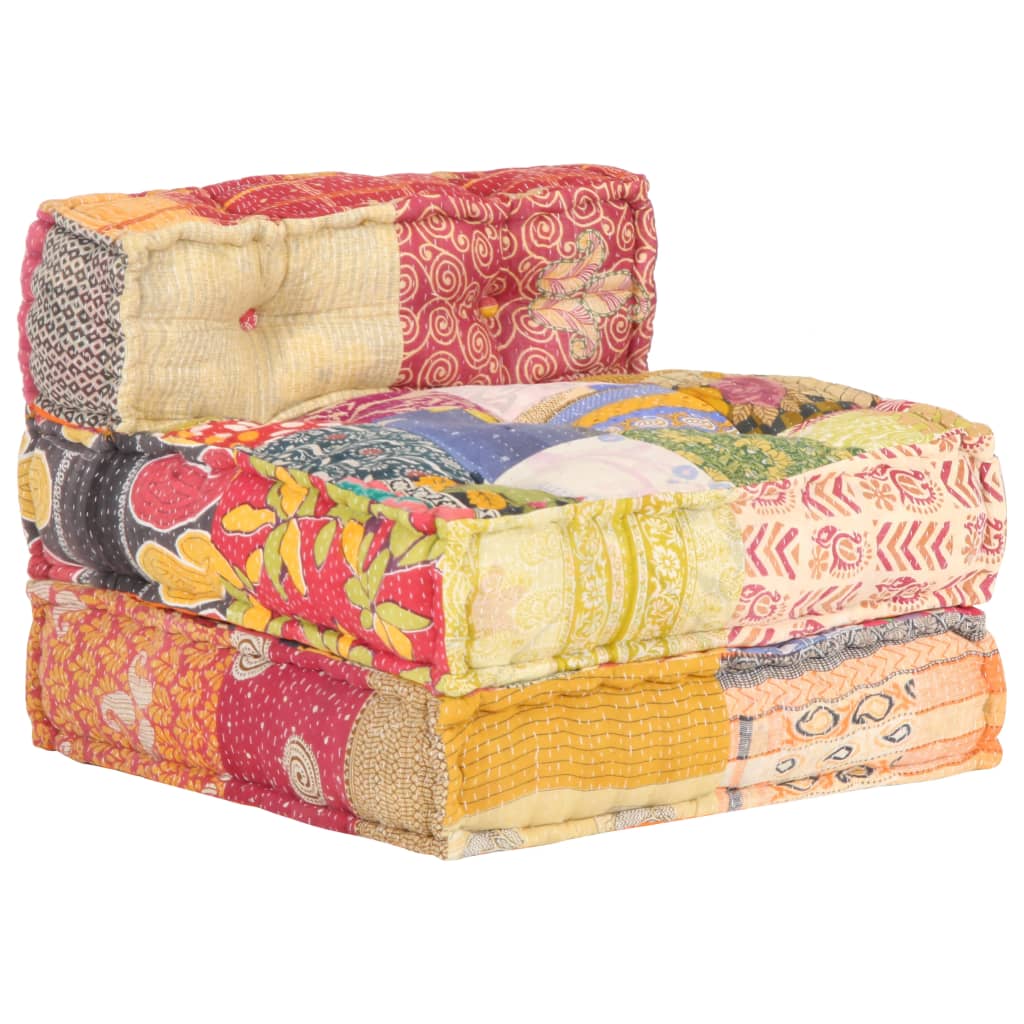 Modulární pouf patchwork textil