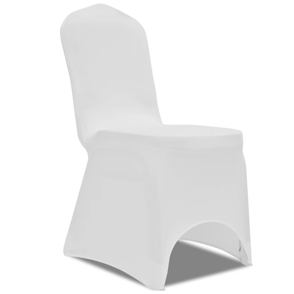 Potahy na židle napínací bílé 18 ks