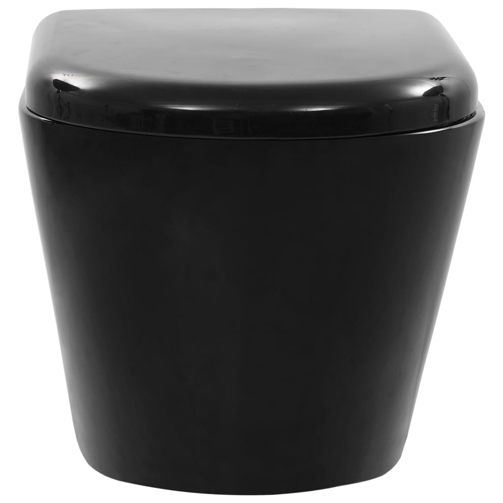 Závěsná toaleta s podomítkovou nádržkou keramická černá