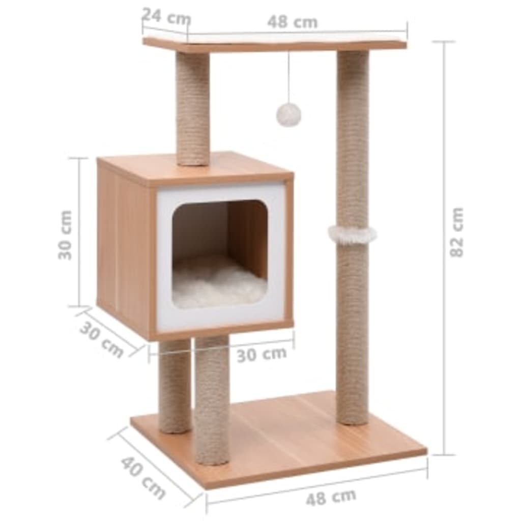 Škrabadlo pro kočky se sisalovým koberečkem 82 cm