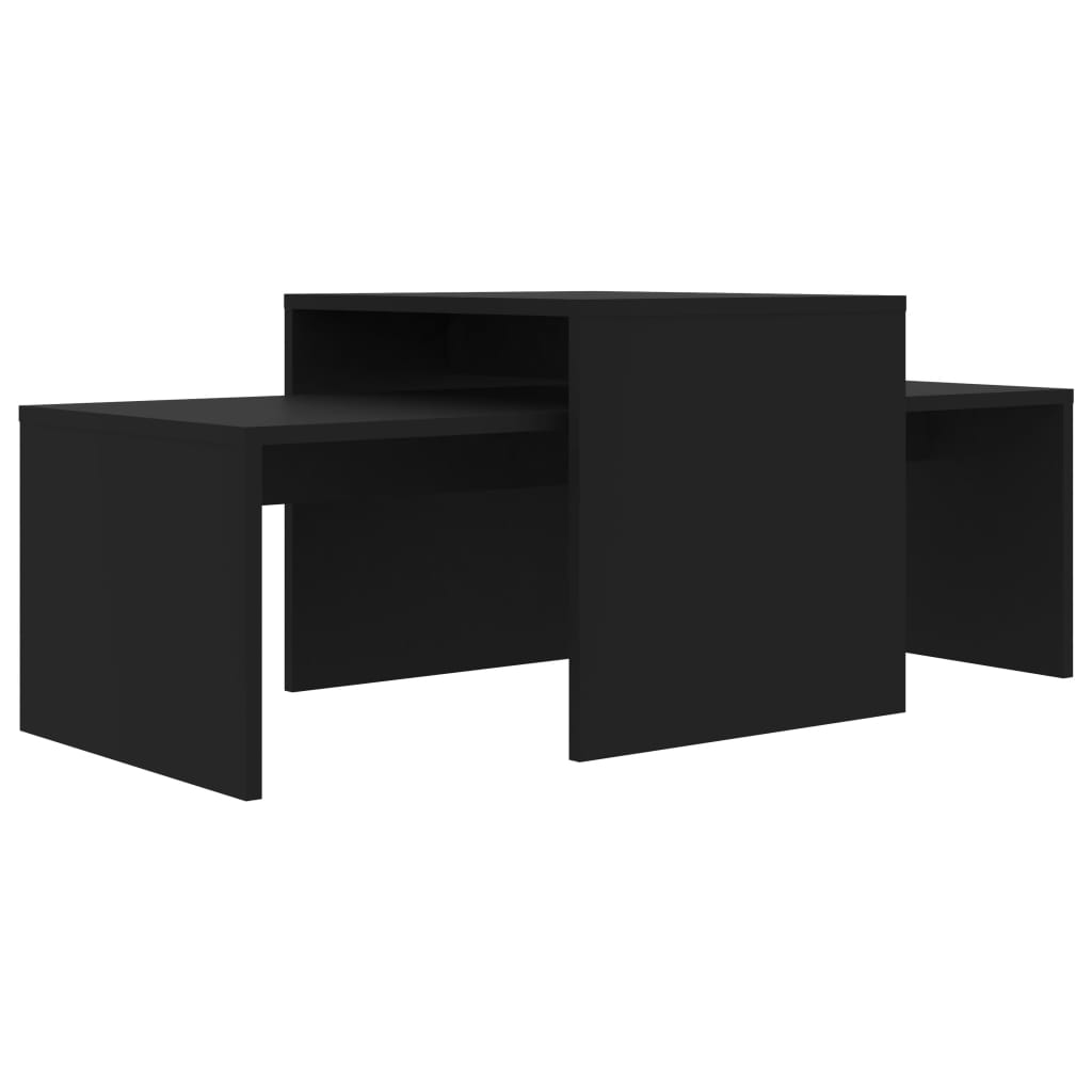 Set konferenčních stolků černý 100x48x40 cm kompozitní dřevo