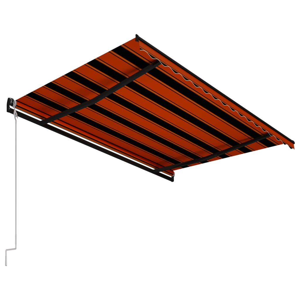 Automatická zatahovací markýza 450 x 300 cm oranžovo-hnědá