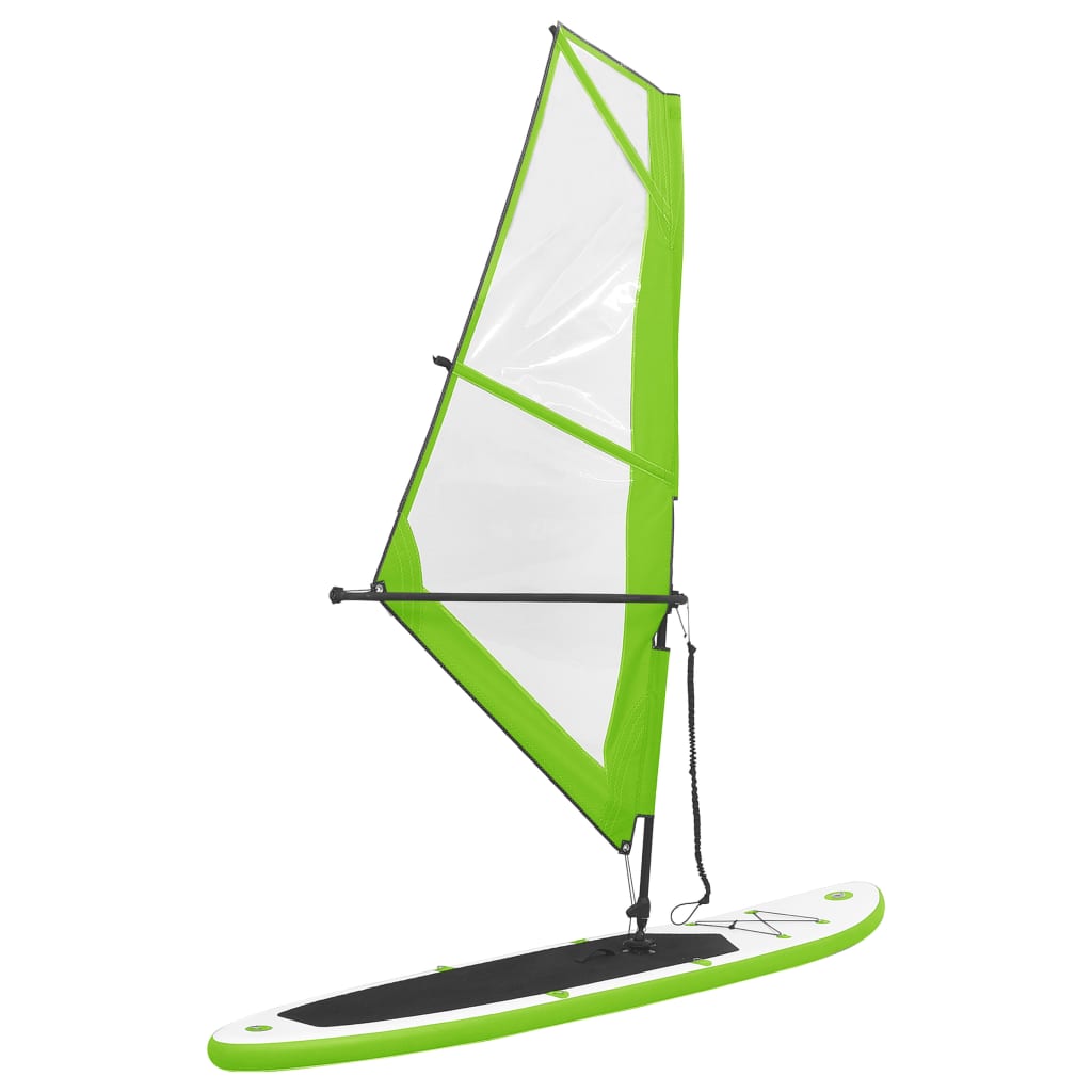 Nafukovací Stand Up Paddleboard s plachtou zeleno-bílý