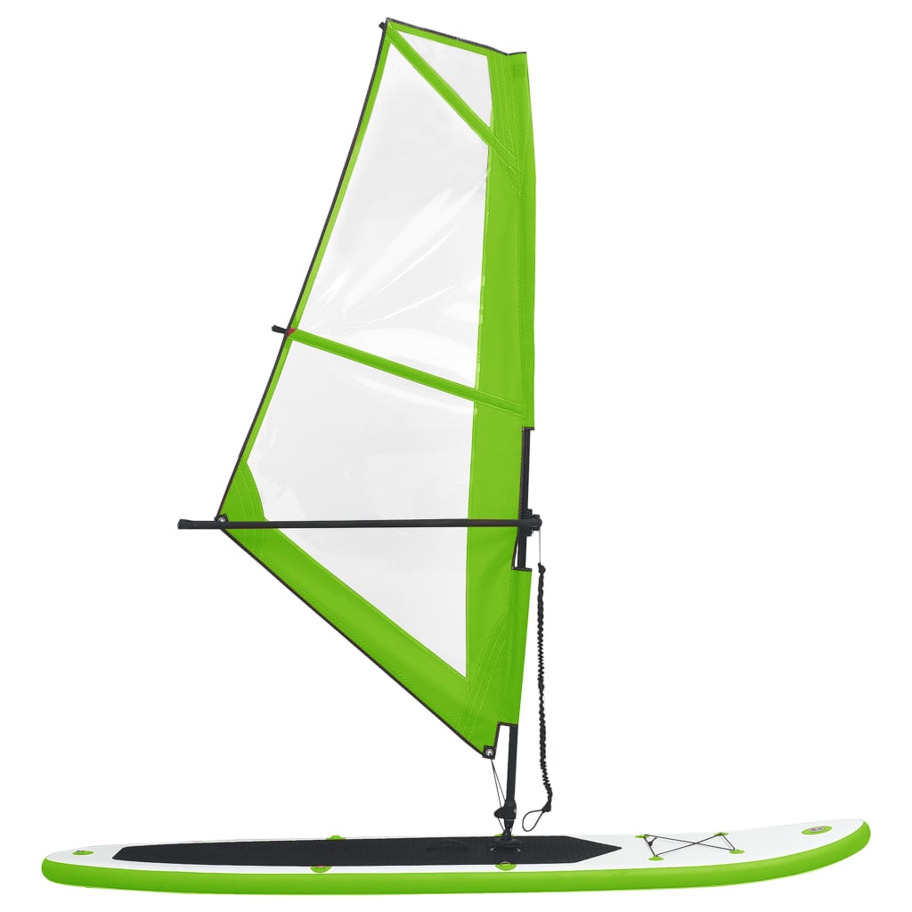 Nafukovací Stand Up Paddleboard s plachtou zeleno-bílý