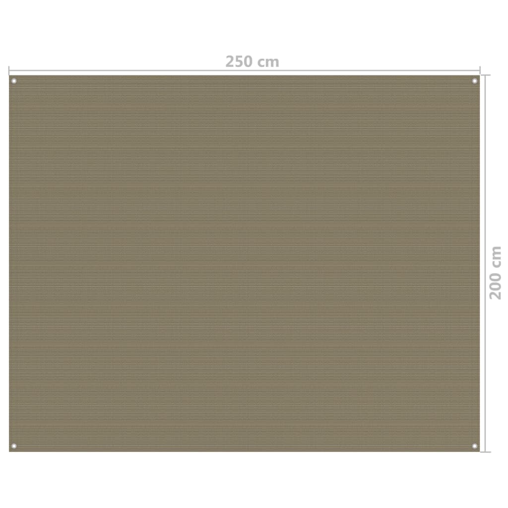 Koberec do stanu 250 x 200 cm taupe