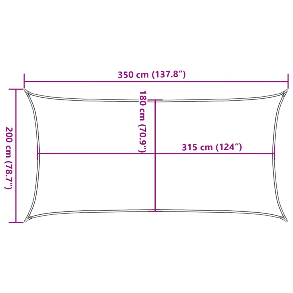 Stínící plachta HDPE 2 x 3,5 m antracitová