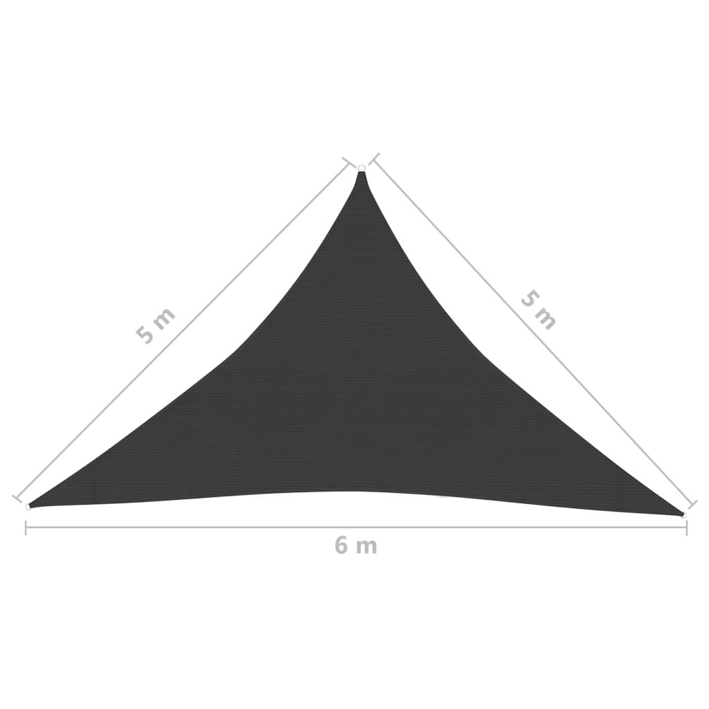 Stínící plachta 160 g/m² antracitová 5 x 5 x 6 m HDPE