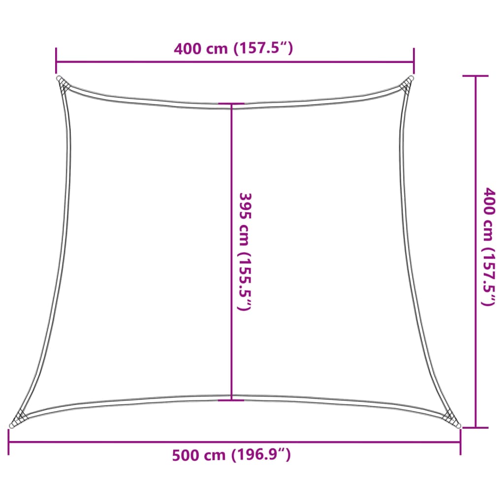 Stínicí plachta 160 g/m² antracitová 4/5 x 4 m HDPE