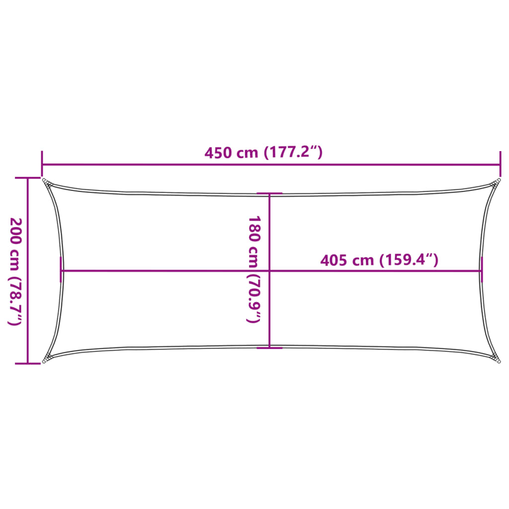 Plachta proti slunci 160 g/m² béžová 2 x 4,5 m HDPE