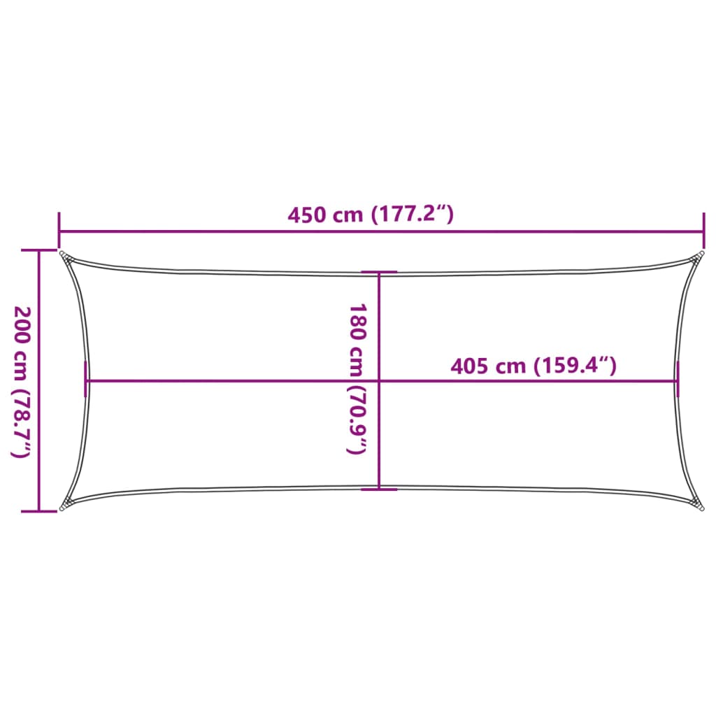 Plachta proti slunci 160 g/m² krémová 2 x 4,5 m HDPE