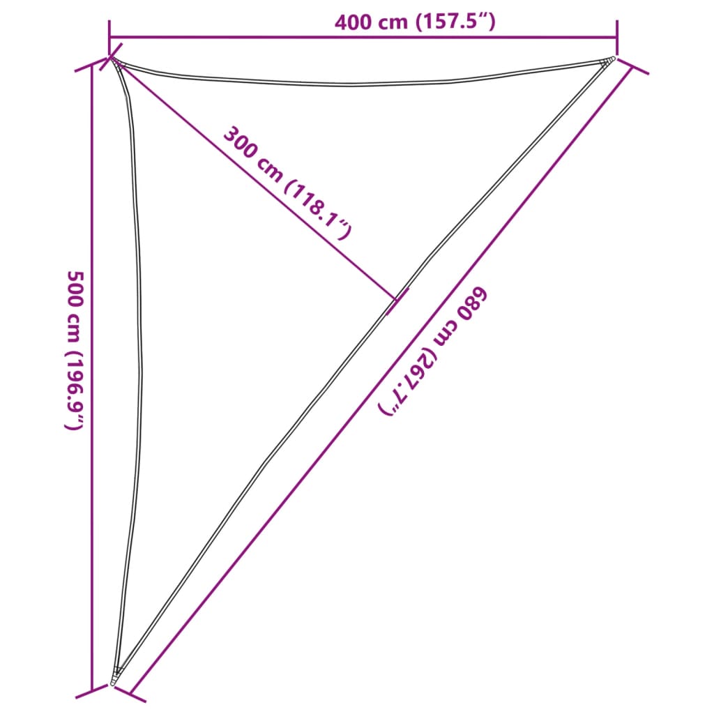 Plachta proti slunci 160 g/m² bílá 4 x 5 x 6,8 m HDPE