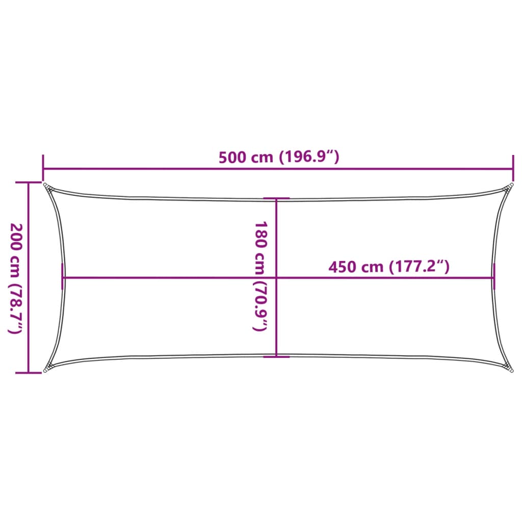 Stínící plachta 160 g/m² cihlová 2 x 5 m HDPE