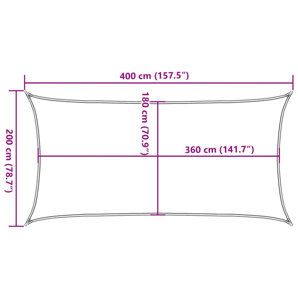 Plachta proti slunci 160 g/m² taupe 2 x 4 m HDPE