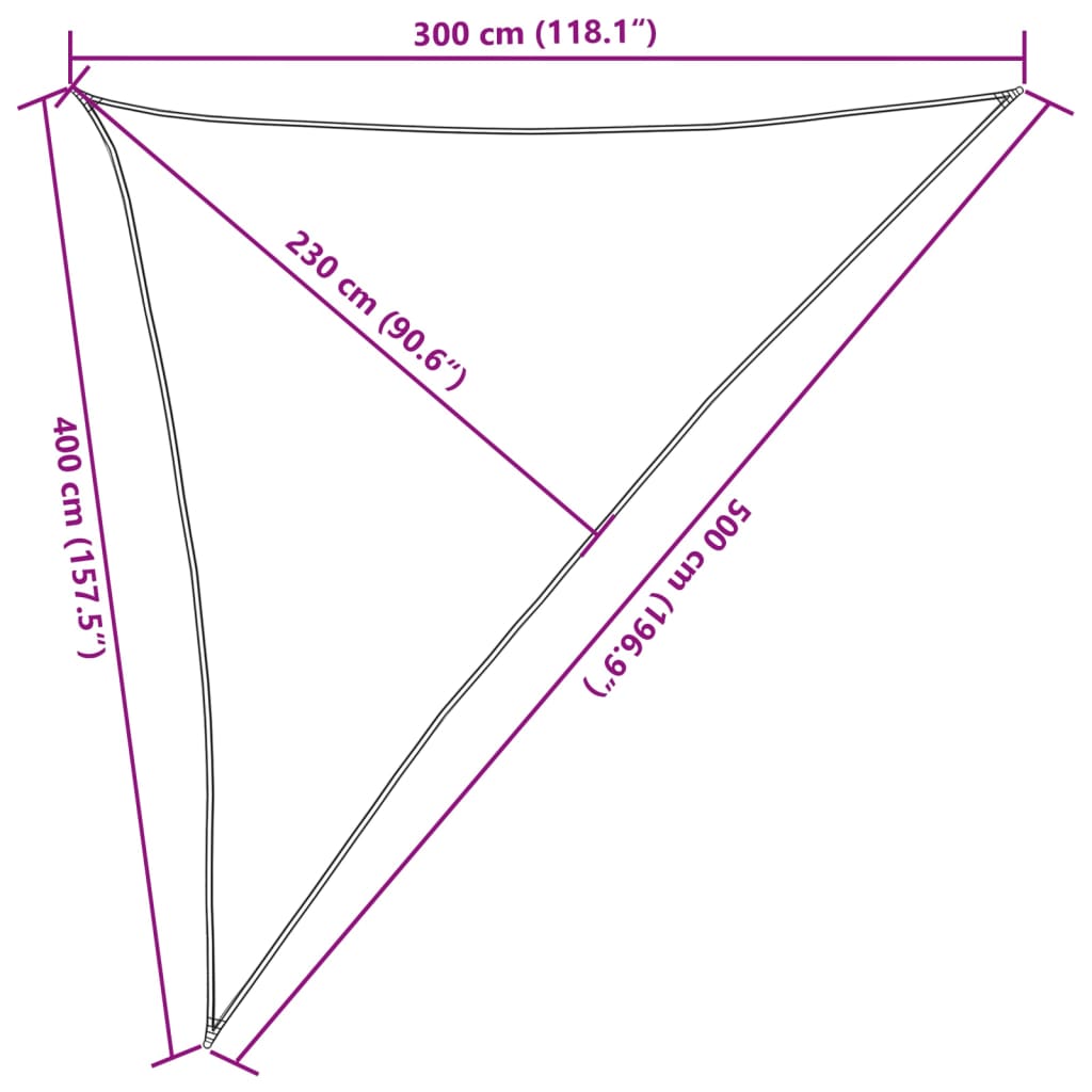 Stínící plachta 160 g/m² taupe 3 x 4 x 5 m HDPE