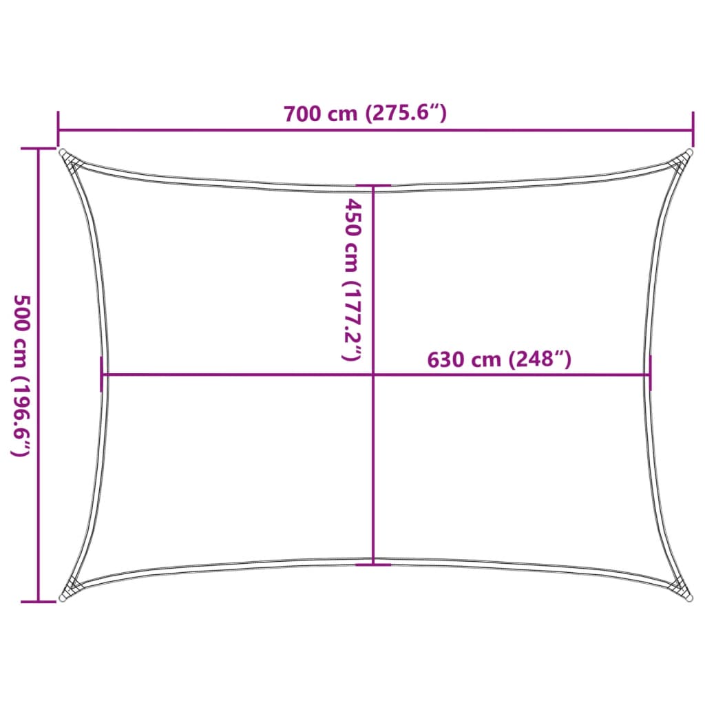 Stínící plachta 160 g/m² tmavě zelená 5 x 7 m HDPE