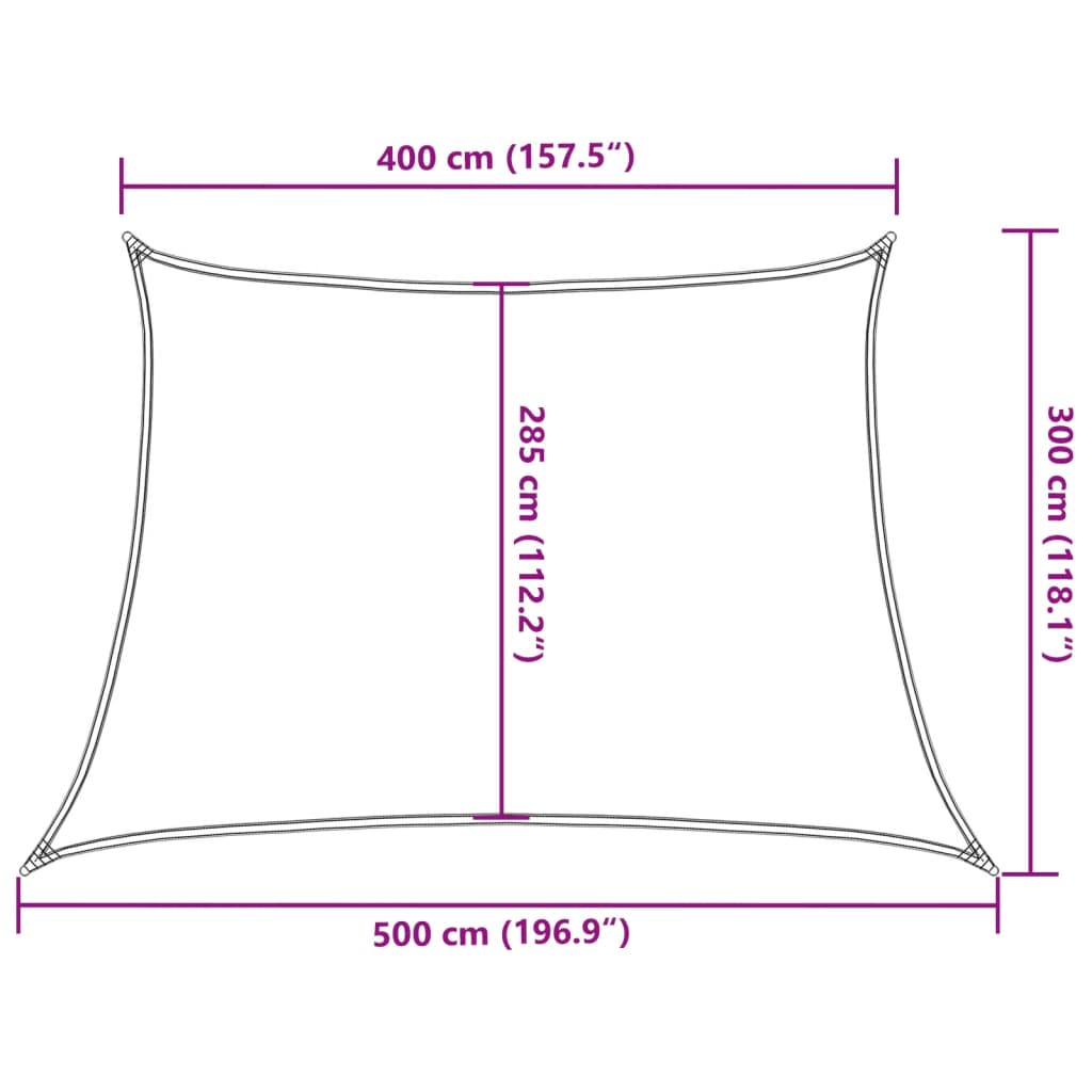 Stínící plachta 160 g/m² červená 4/5 x 3 m HDPE