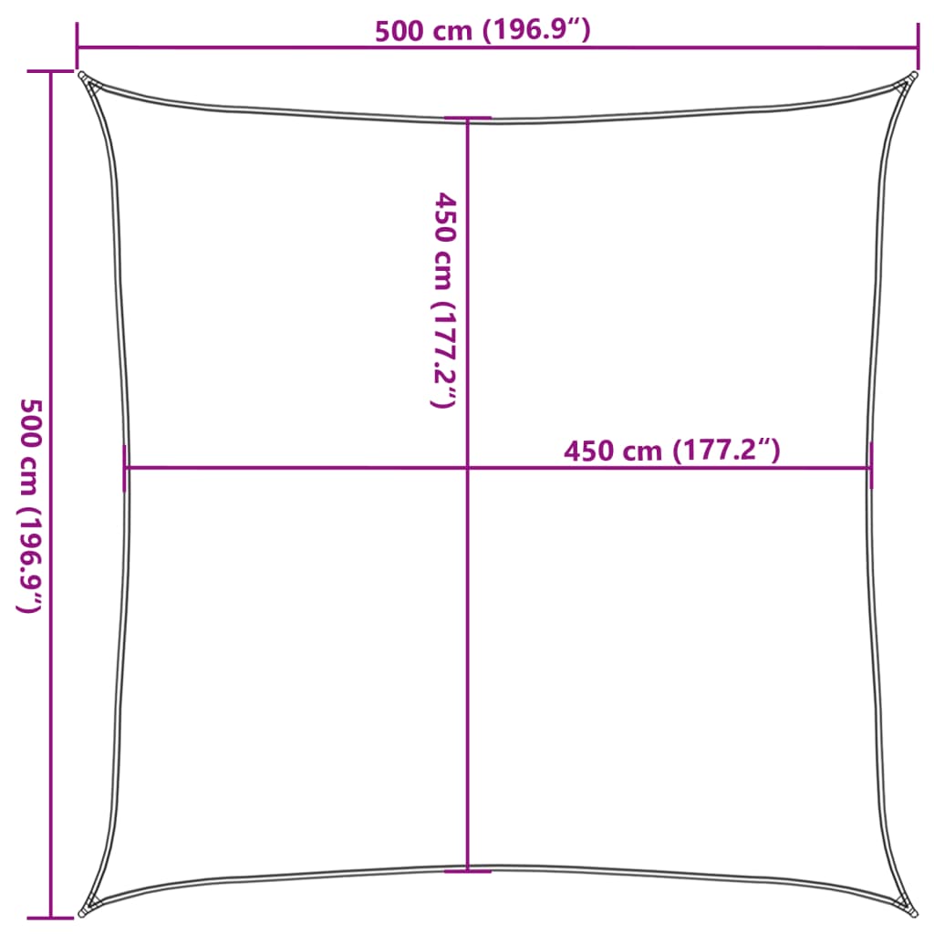 Stínící plachta 160 g/m² černá 5 x 5 m HDPE