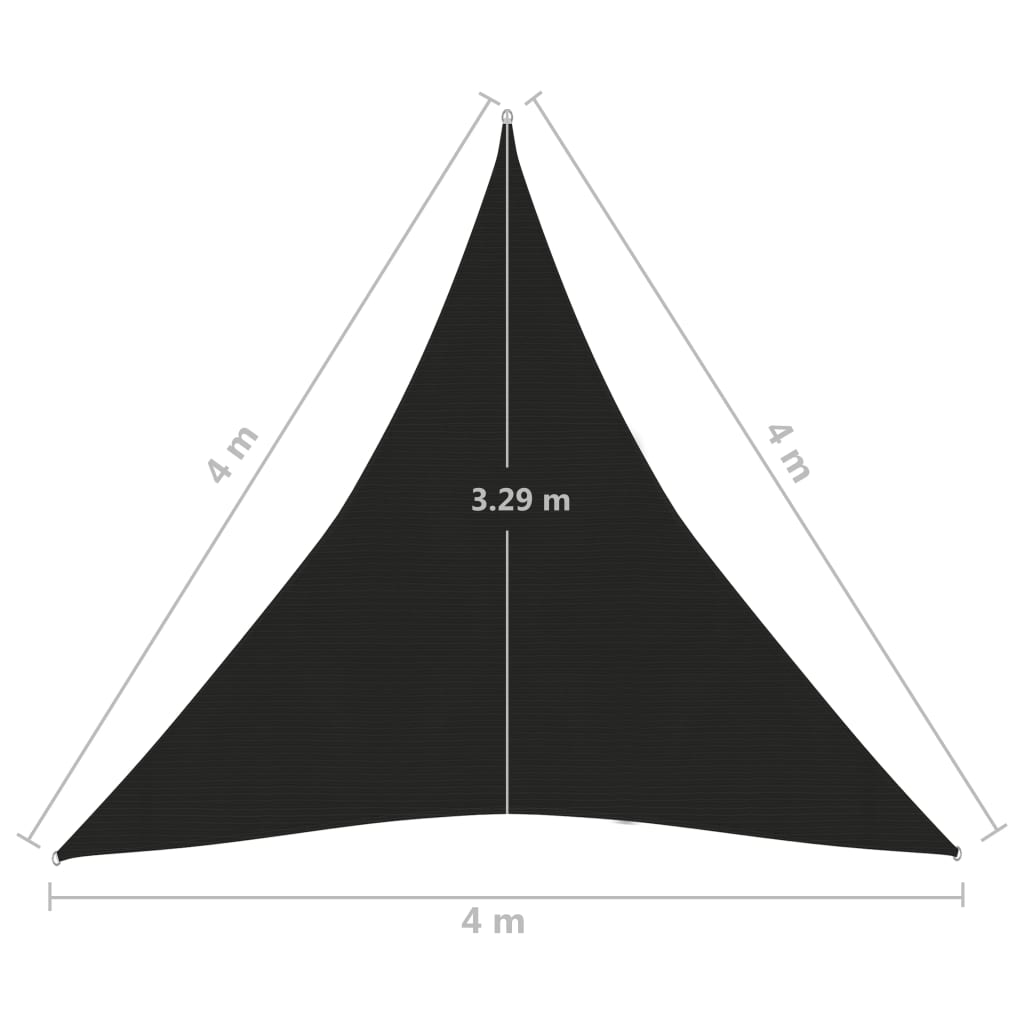 Stínící plachta 160 g/m² černá 4 x 4 x 4 m HDPE