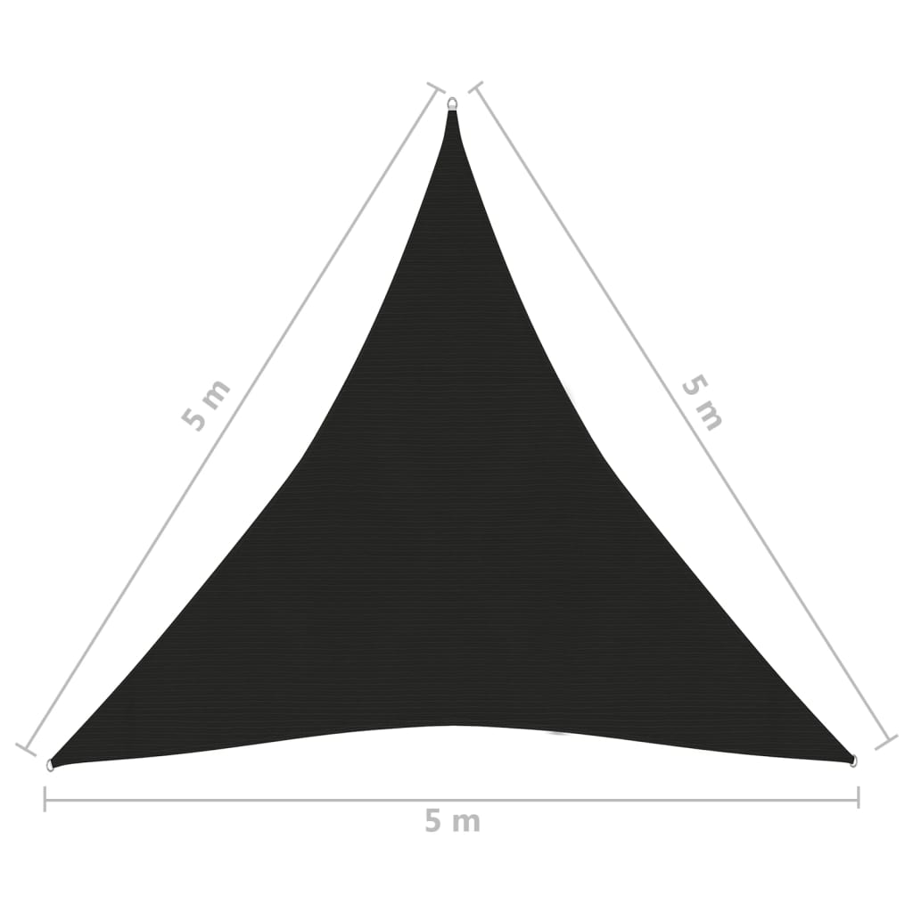 Stínící plachta 160 g/m² černá 5 x 5 x 5 m HDPE